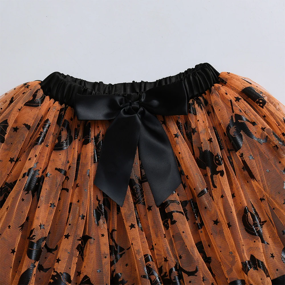 DXTON Conjunto Halloween infantil: faldas con estrellas y murciélagos - imagen 5