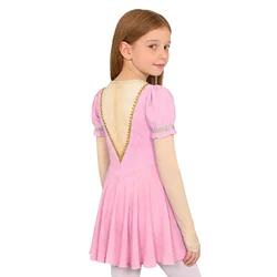 Vestido de princesa para niña con pedrería brillante y gasa
