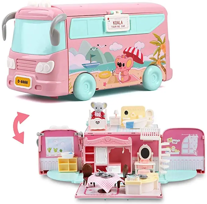 Koala Tour Bus estilo artesanal en miniatura