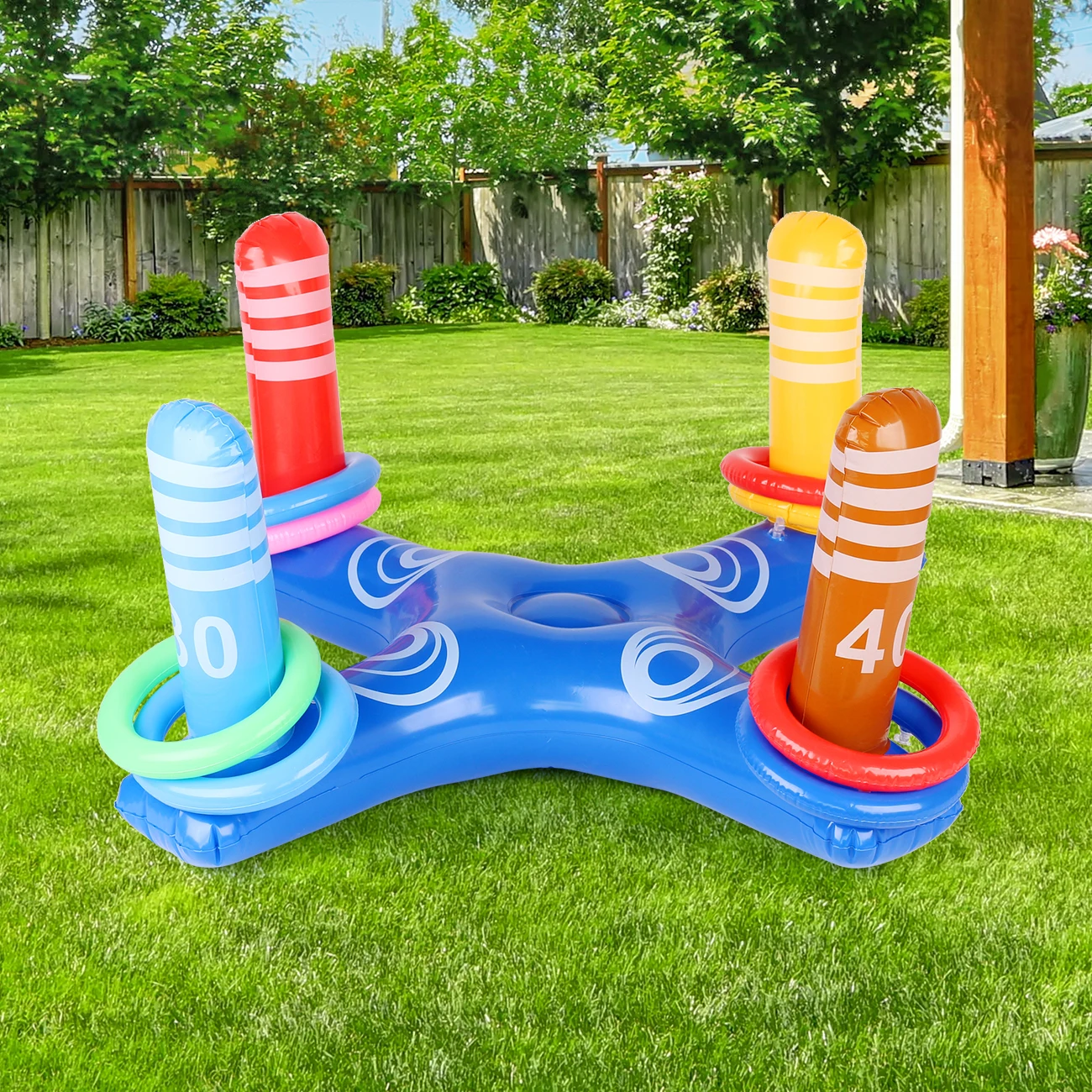 Juego inflable de anillos flotantes para piscina lanzamiento infantil - imagen 5