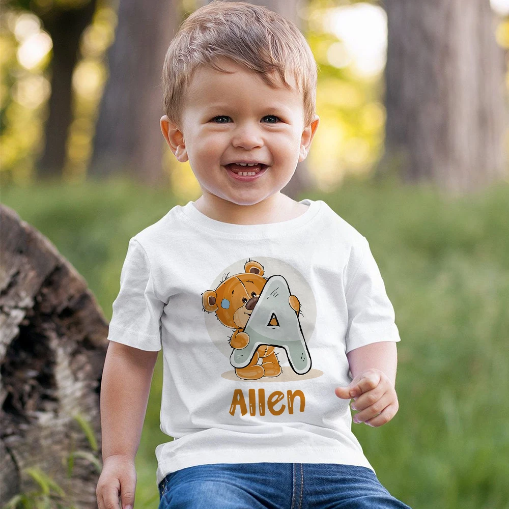 Camiseta personalizada de cumpleaños para niños con inicial - imagen 4
