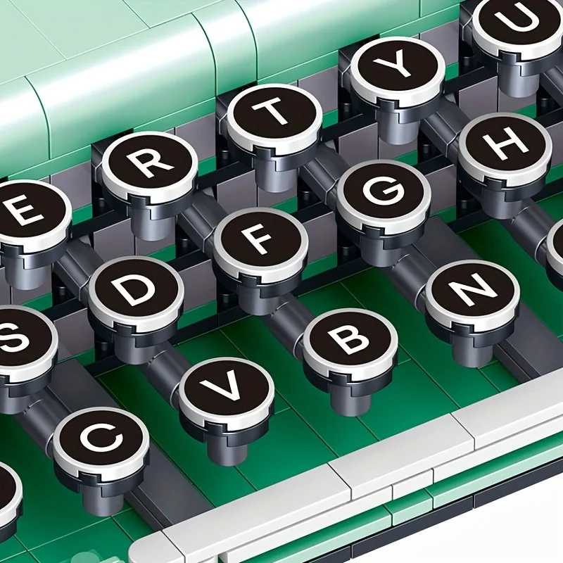 Máquina de escribir de bloques para niños - Juguete educativo DIY - imagen 2