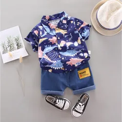 Conjunto verano bebé camiseta dibujos animados y pantalón corto