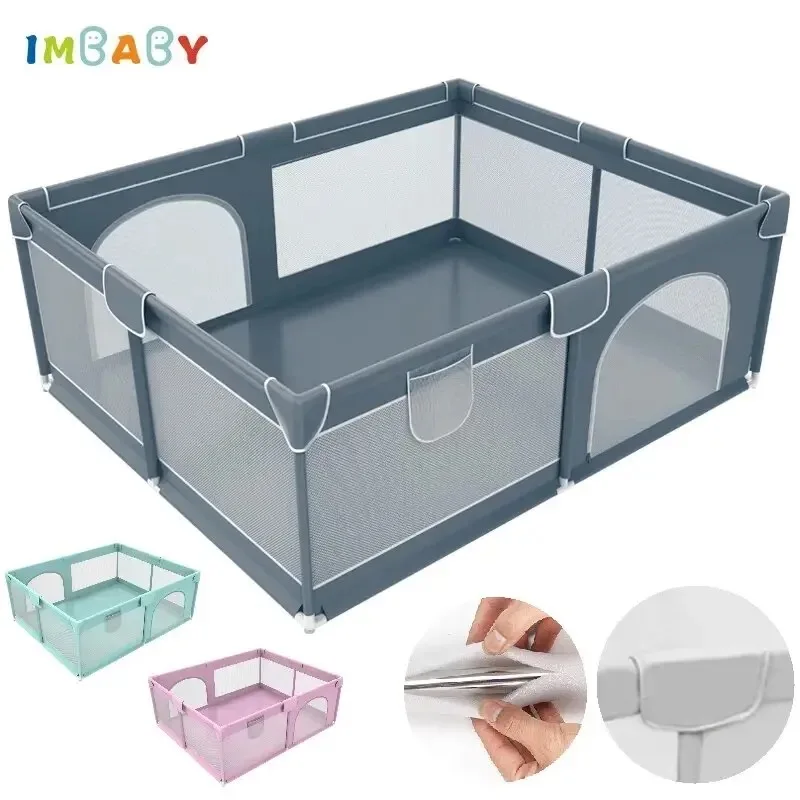 Corralito para bebé con barrera de seguridad y piscina de bolas - imagen 3