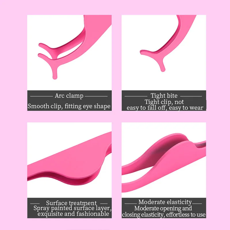 Pinzas para pestañas postizas – Herramienta de aplicación para maquillaje - imagen 5