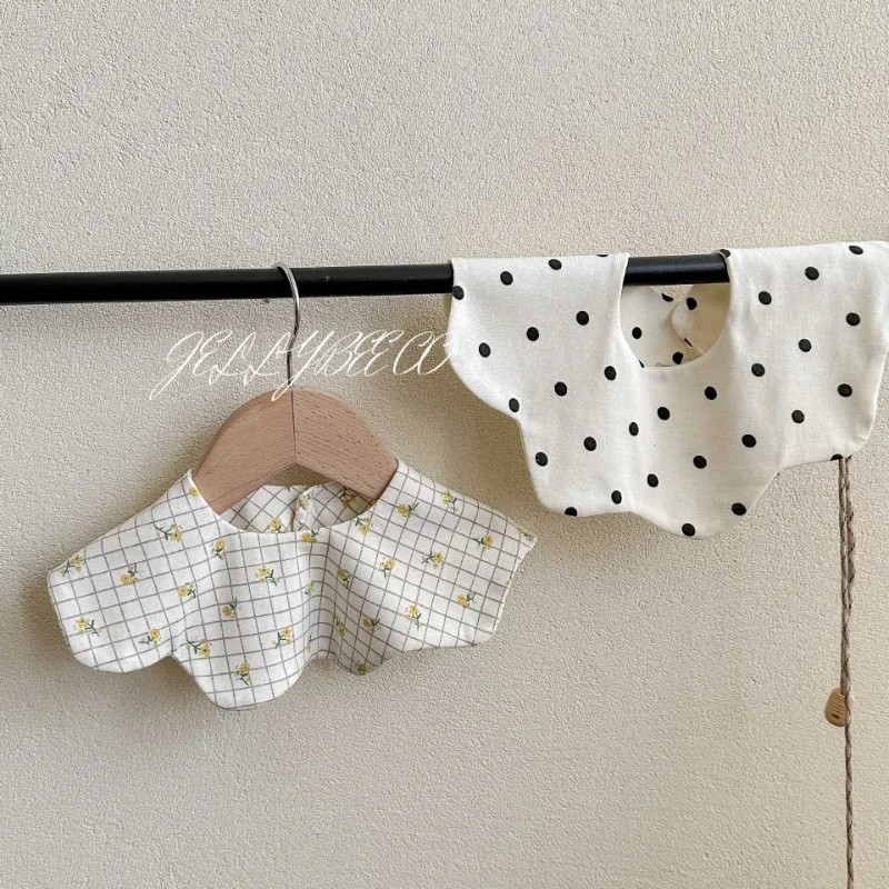 Baberos de algodón para bebé estilo coreano pétalos INS - imagen 5