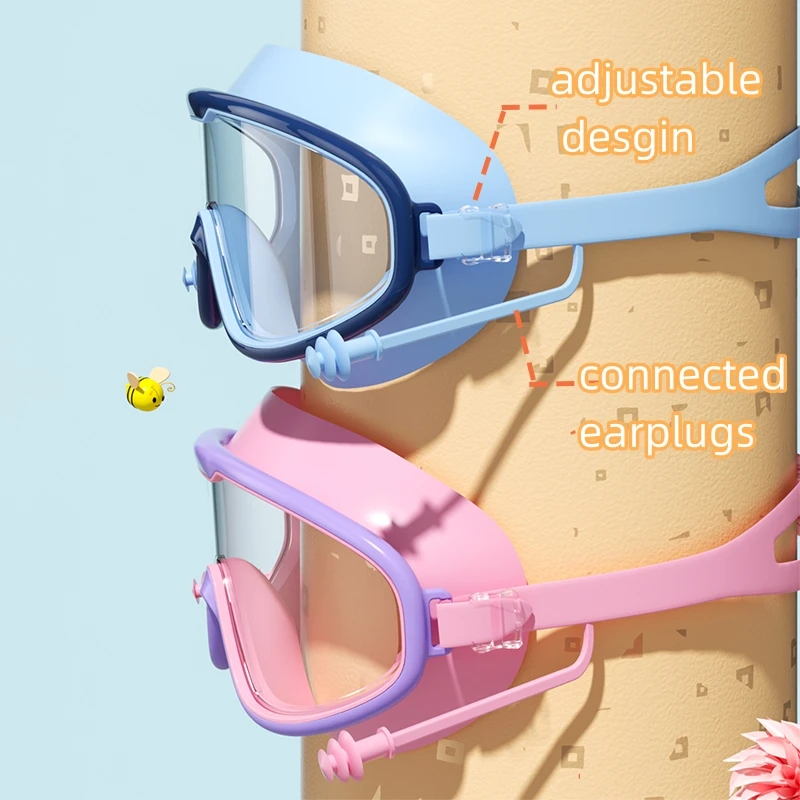Gafas de natación infantiles de lente HD antiniebla multicolor - imagen 5
