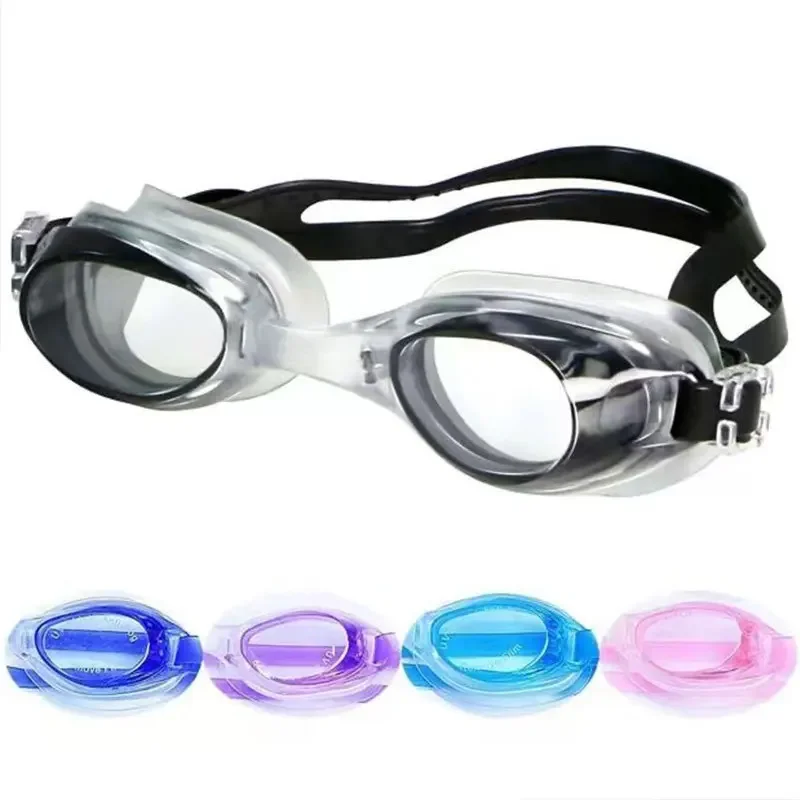 Gafas de natación impermeables antivaho con correa ajustable y bolsa - imagen 2