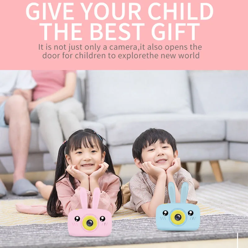 Mini cámara de conejo para niños – Pantalla HD educativa portátil - imagen 4