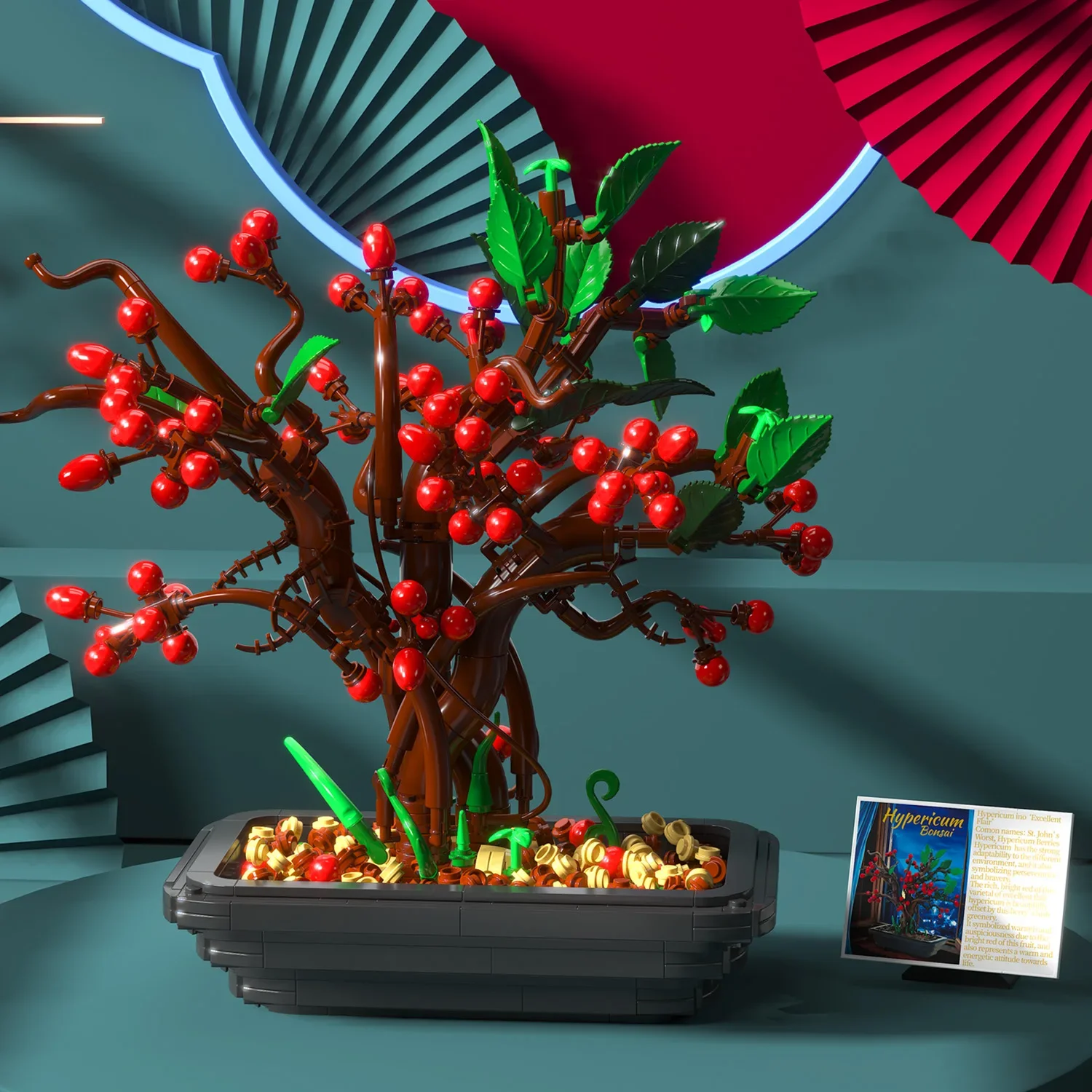 Bloques de construcción Hypericum en maceta bonsái floral para niños - imagen 3