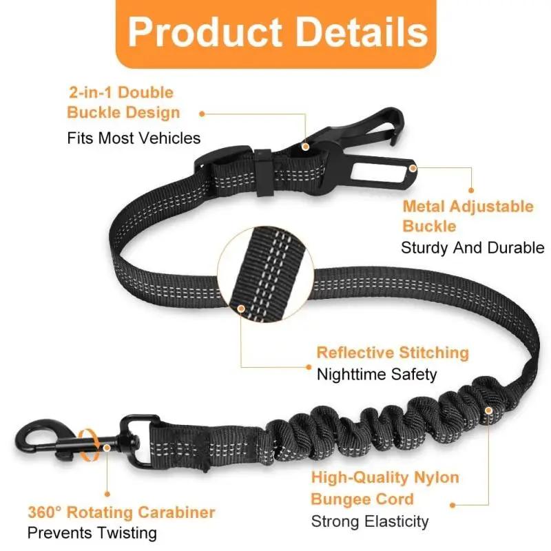 Arnés de seguridad en coche reflectante universal para perros - imagen 4
