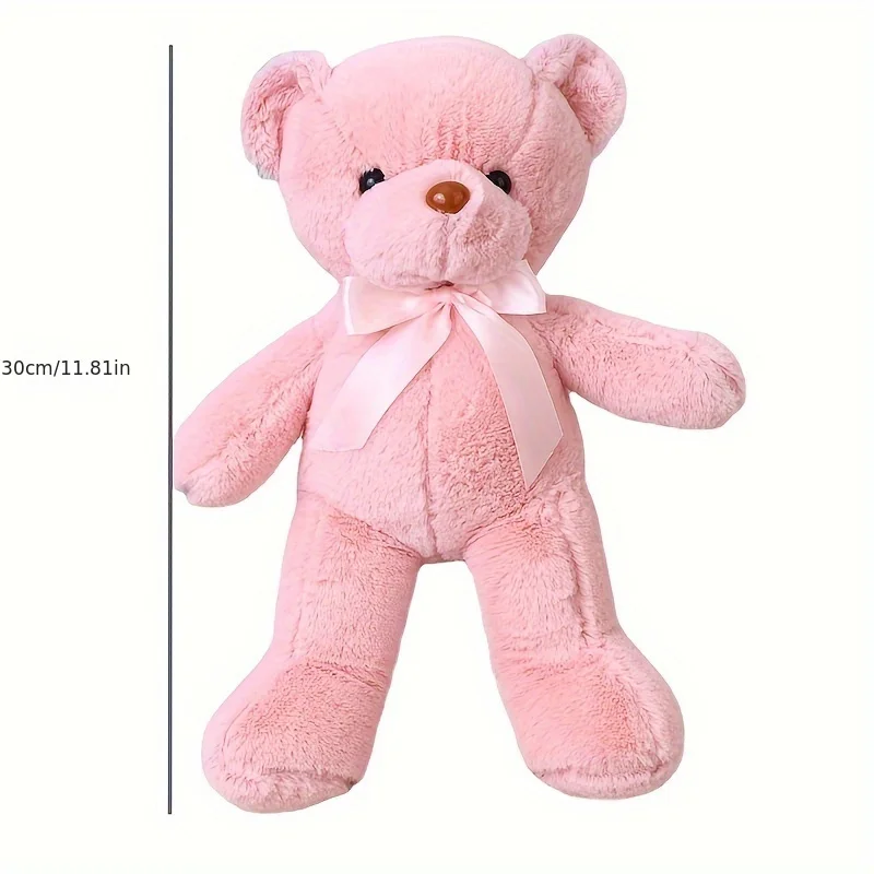 Oso de peluche con cinta multicolor