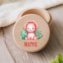 Caja de dientes personalizada de animales con nombre grabado