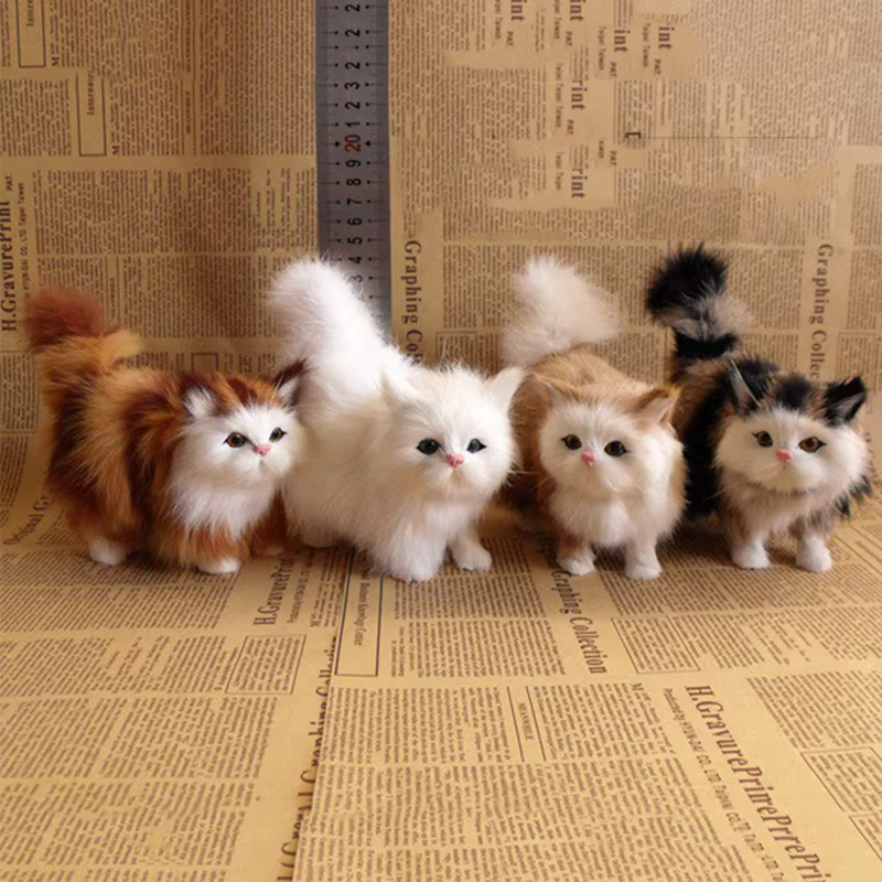 Gato de peluche suave – Animal realista para niños - imagen 2