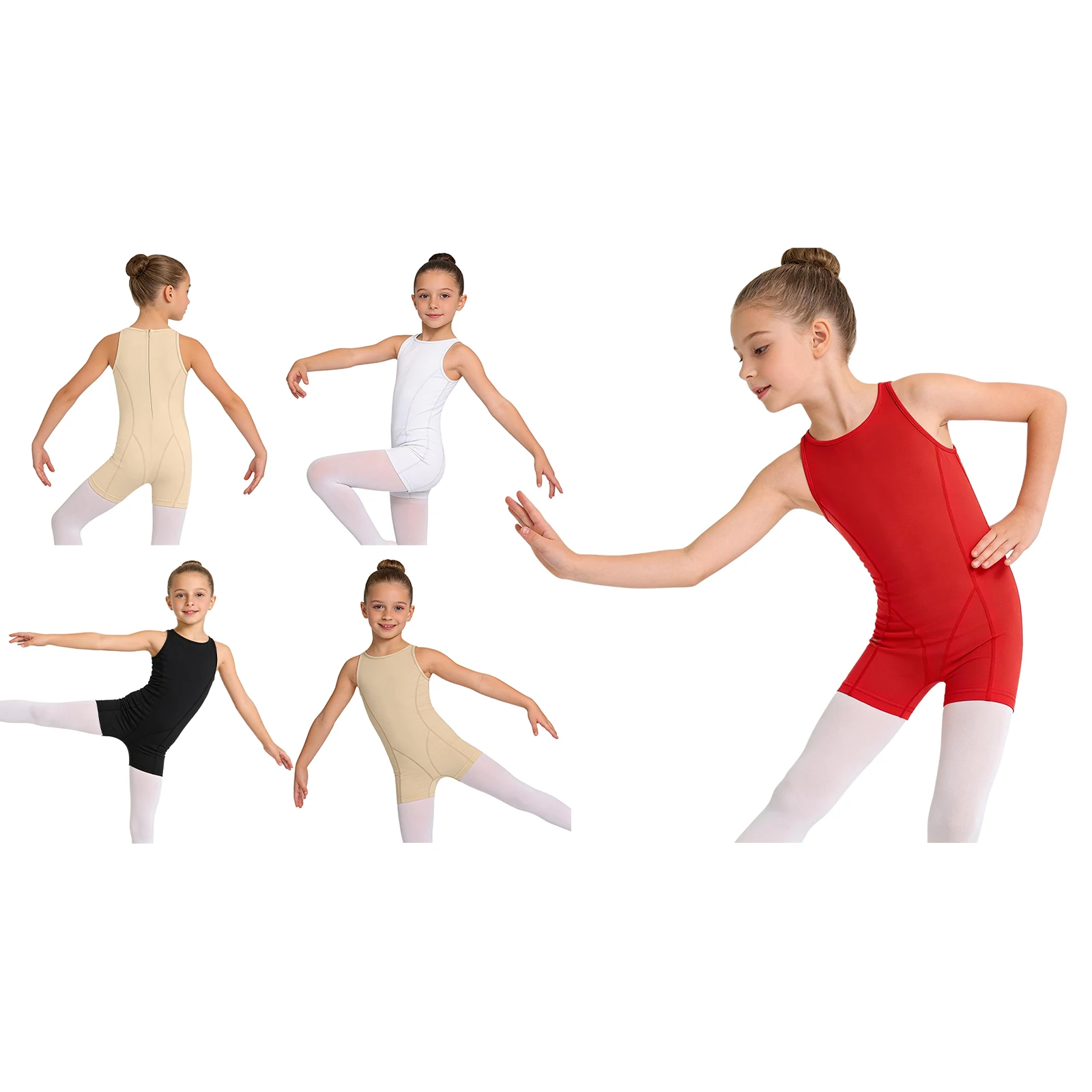 Leotardo de ballet sin mangas para niñas – maillot cómodo y elástico - imagen 2