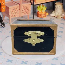 Cofre del tesoro en madera para casa de muñecas