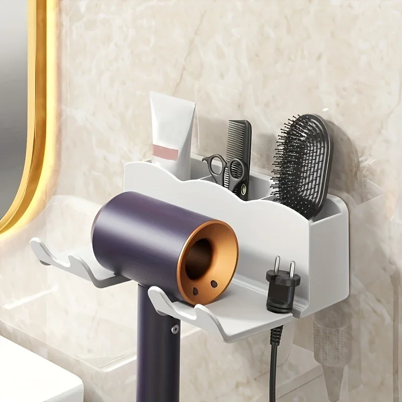 Soporte de almacenamiento para secador en el baño