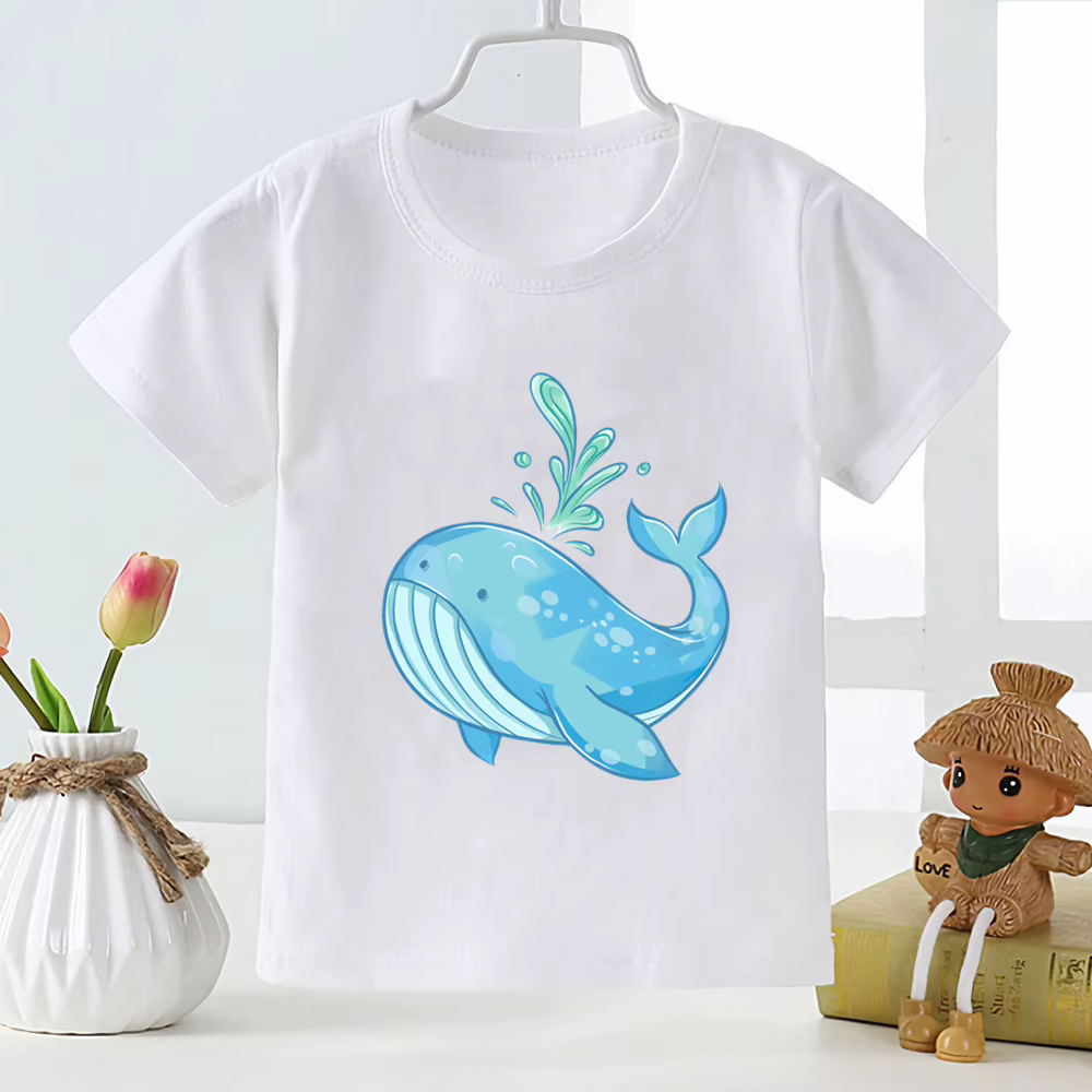 Camiseta bebé ballena – Top verano para niños y niñas - imagen 4