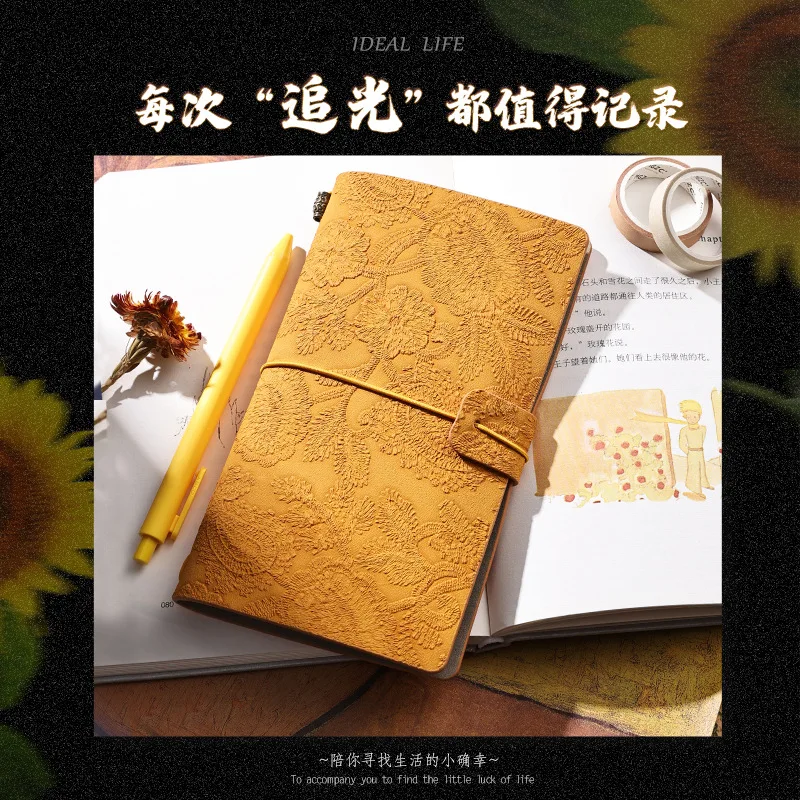 Cuaderno de viaje Vintage A6 con relieve de encaje – Verde Morandi - imagen 4