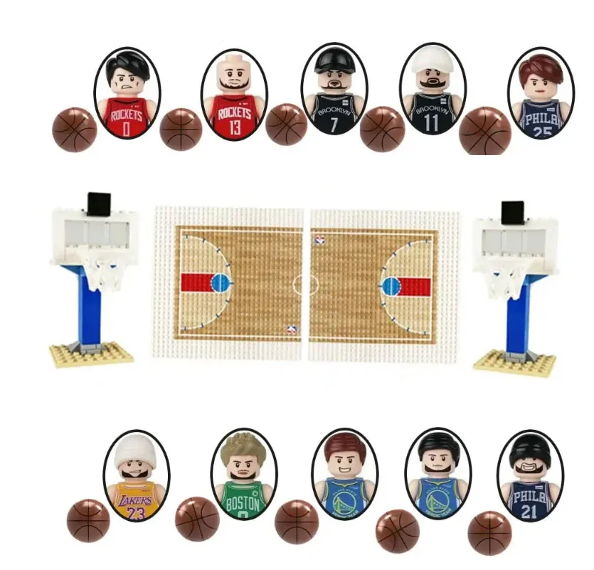 Juego de bloques de construcción de baloncesto para niños - imagen 3