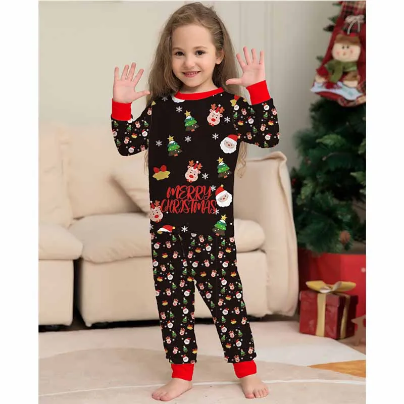 Pijamas navideños a juego – Familia con dibujos animados para bebés - imagen 3