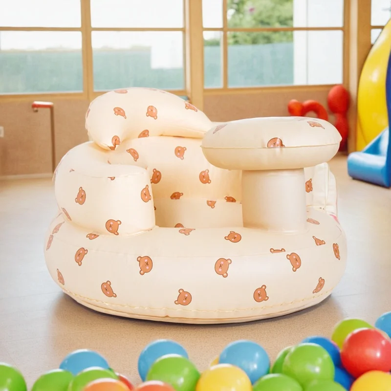 Silla inflable para bebé con respaldo y bomba de aire integrada - imagen 4