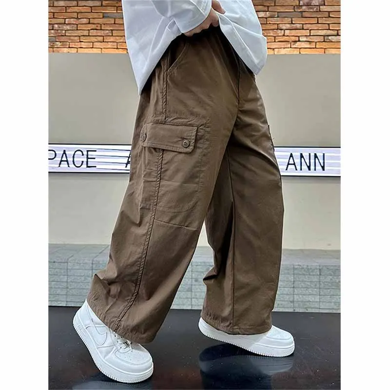 Pantalones de verano anchos para niños: hip-hop sólido informal - imagen 4
