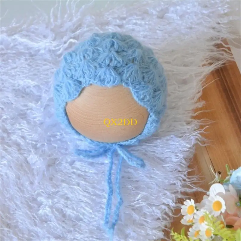 Gorro mohair tejido a mano para bebé acogedor y elástico - imagen 2