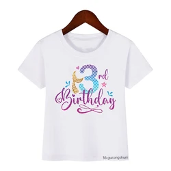 Camiseta dorada sirena para niña – Manga corta