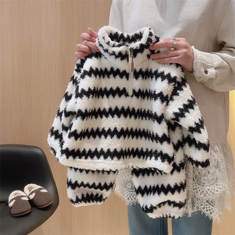 Pijama infantil acolchado de lana para niños, ropa de casa
