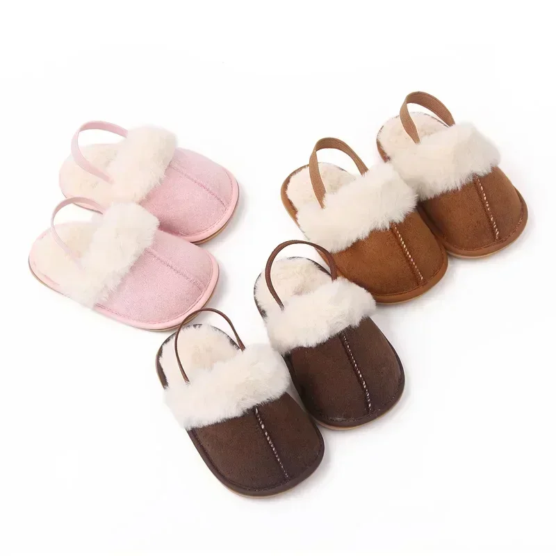 Zapatillas de invierno bebé con bordado floral y suela antideslizante - imagen 5