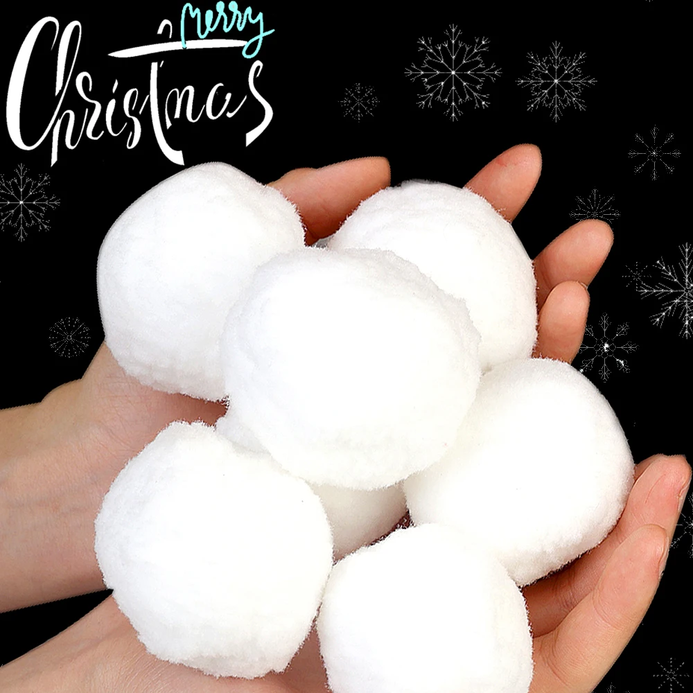 Bolas de nieve blancas para decoración y juego