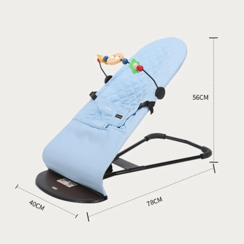 Mecedora plegable para bebé con asiento reclinable y juguetes suaves - imagen 5