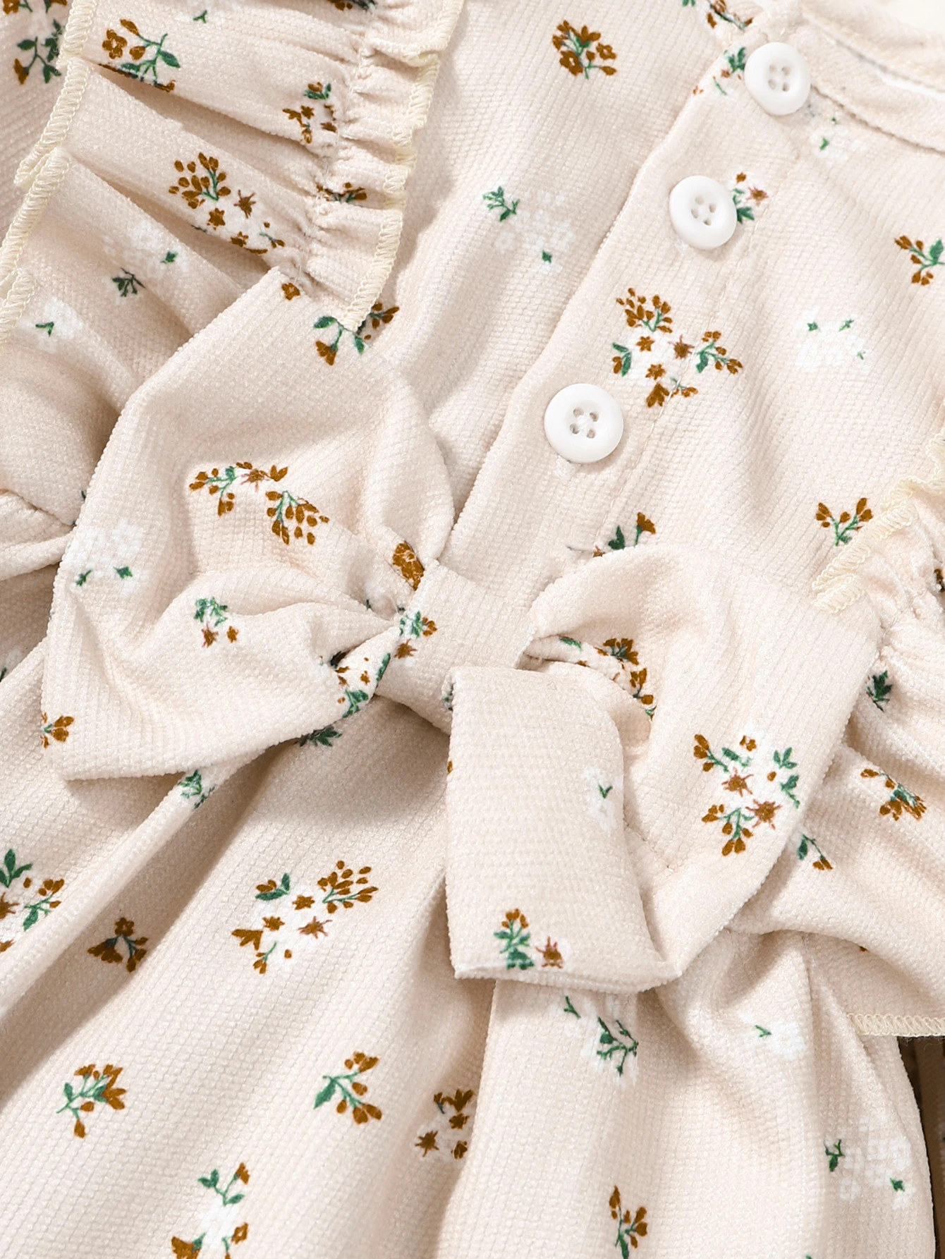 Body floral manga larga para niña pequeña con volantes – 3-24 meses - imagen 5