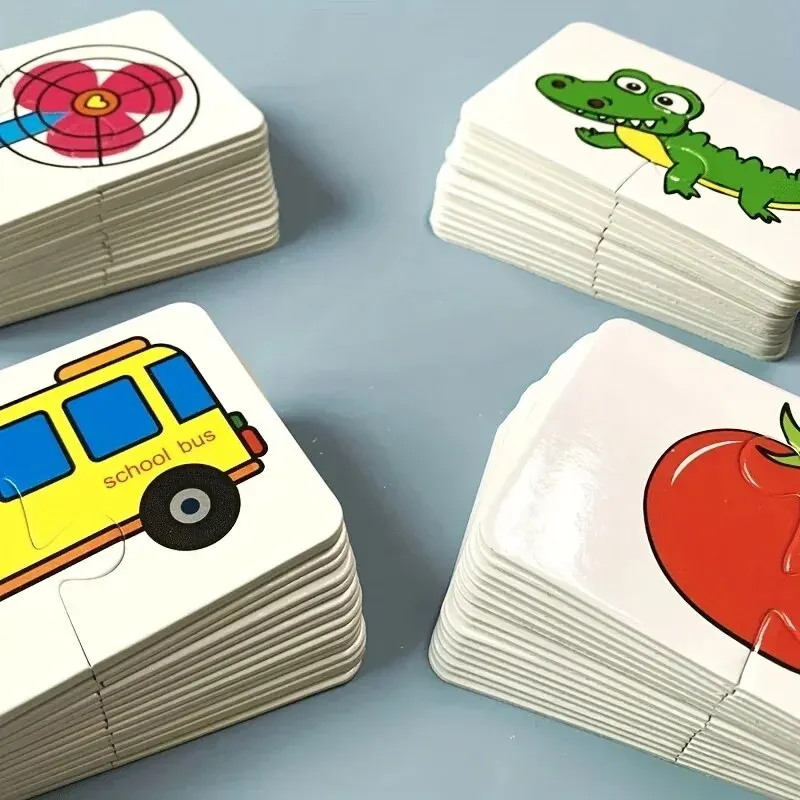 Rompecabezas educativo con tarjetas de iluminación y dibujos animados - imagen 2