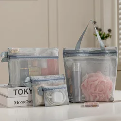 Bolsa de aseo portátil para viajes con asa y gran capacidad práctica