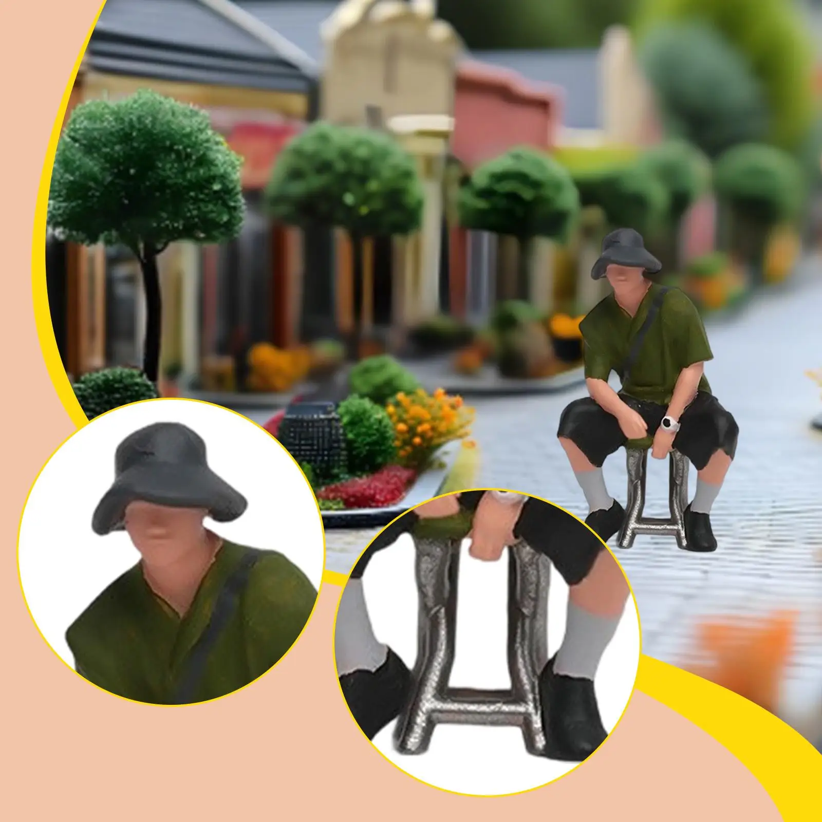 Figura de hombre en miniatura para diorama y juego de roles - imagen 4