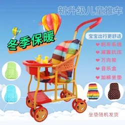 Carrito bebé de mano mimbre imitación – estilo veraniego
