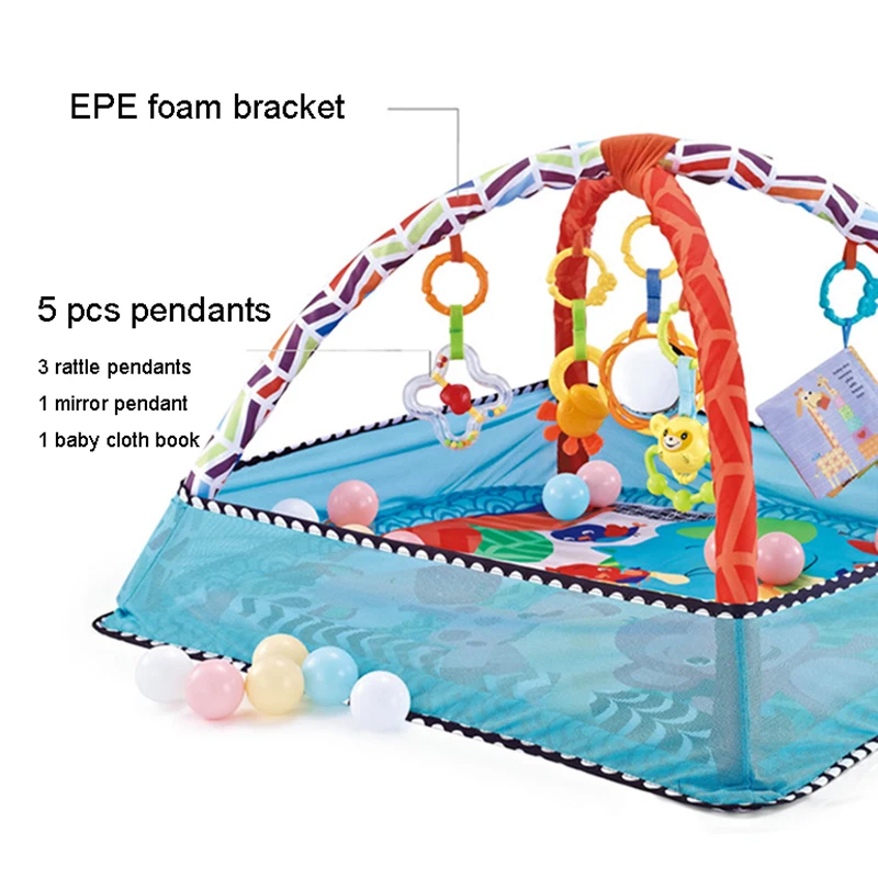 Gimnasio para bebés educativo con estera de juego y manta de gateo - imagen 5