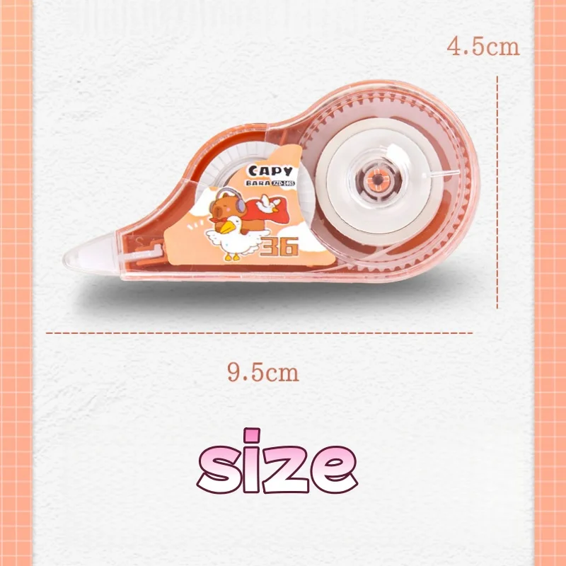 Cinta correctora blanca con diseño de capibara para papel - imagen 5