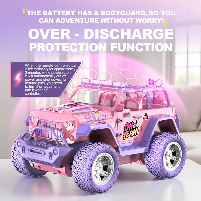 Coche teledirigido todoterreno con luces y pulverización para niños - imagen 2