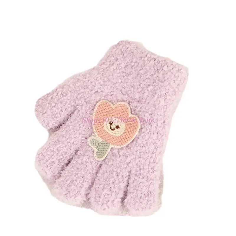 Guantes de punto de oso para niños – Lavables en invierno - imagen 5
