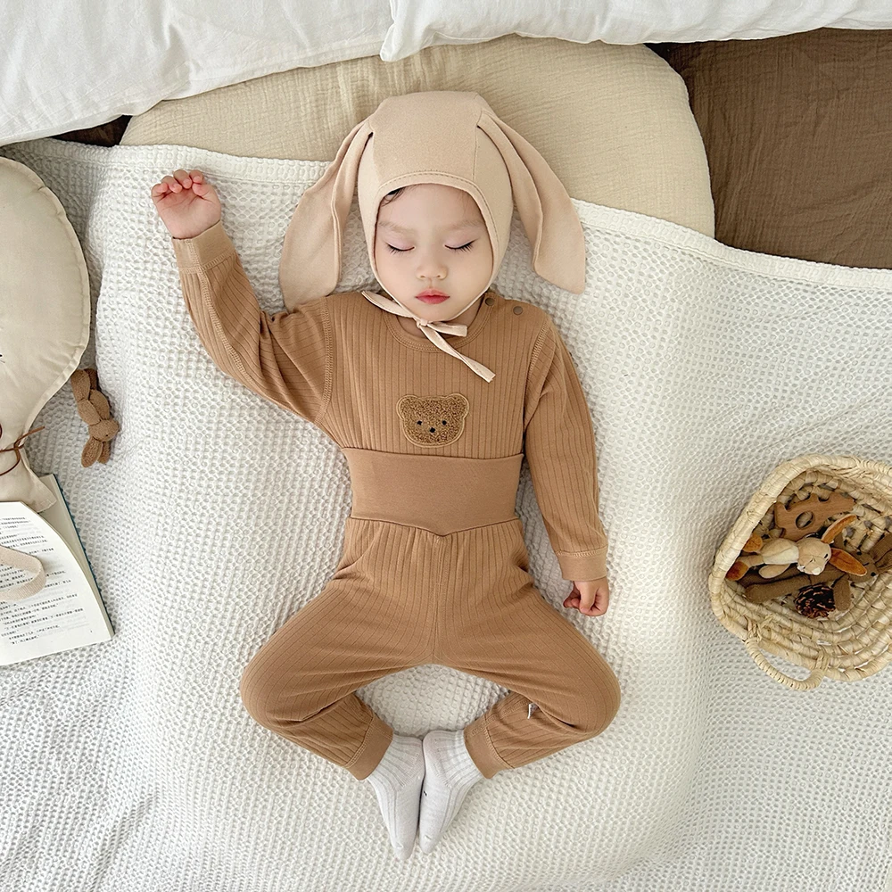 MILANCEL pijama largo de bebé de otoño con osito de dibujos - imagen 5
