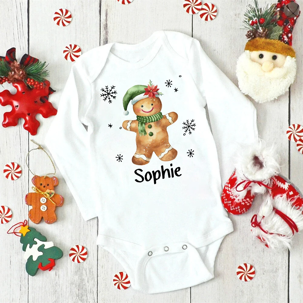 Pelele Papá Noel personalizado con nombre para bebé recién nacido