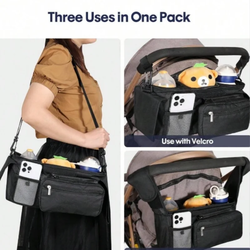 Bolsa colgante para cochecito de bebé, gran capacidad universal - imagen 4