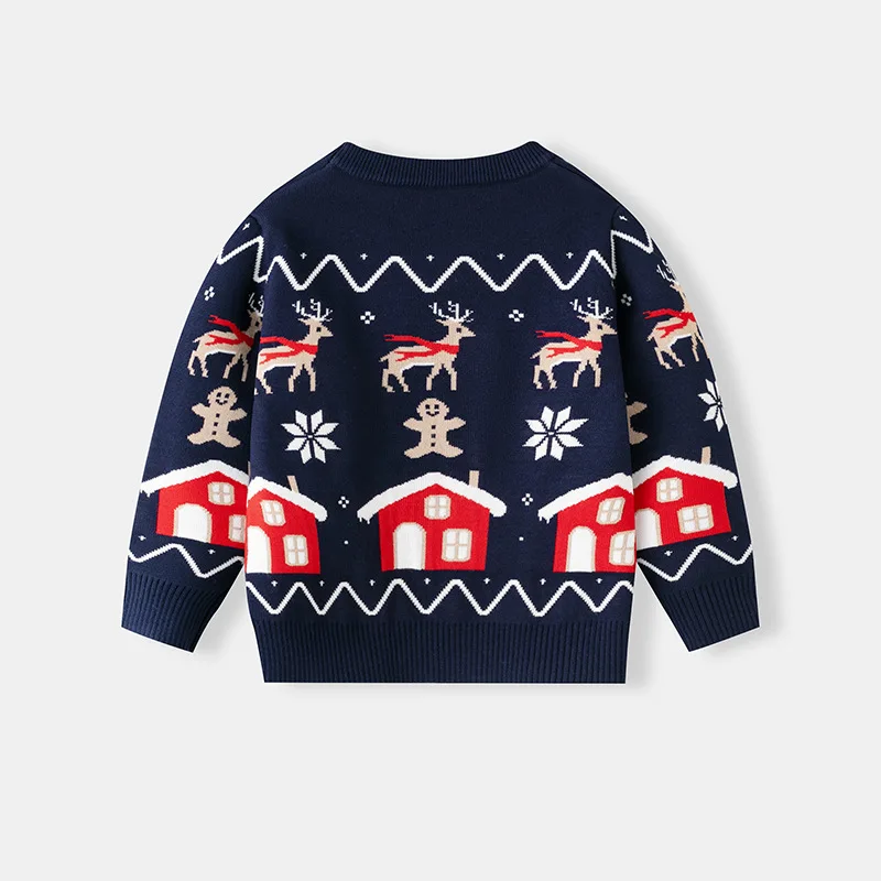 Jersey de Navidad para niñas punto cálido holgado