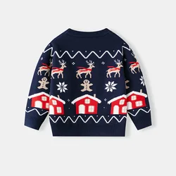 Jersey de Navidad para niñas punto cálido holgado