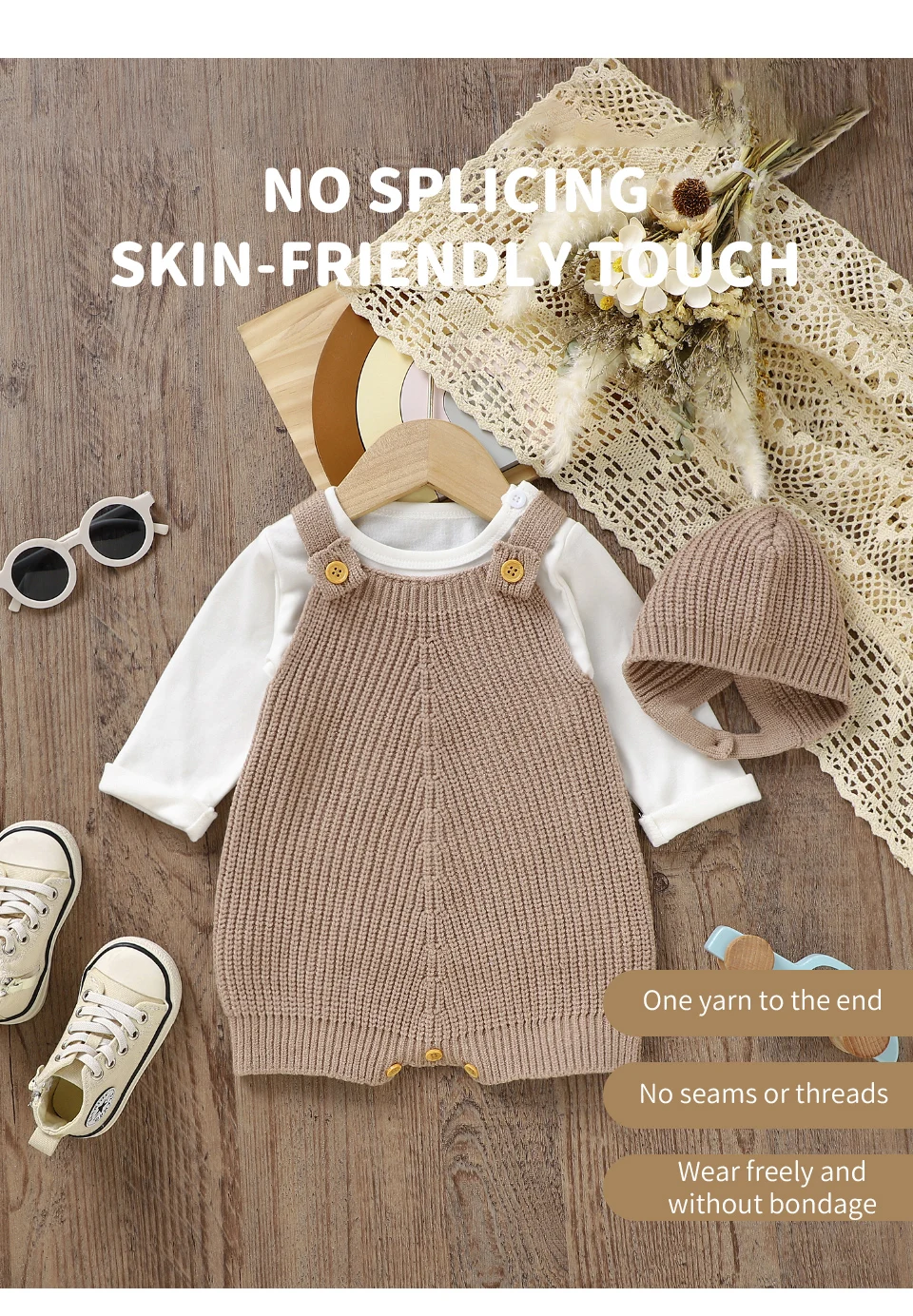Conjunto de punto camel para bebé 0-18 meses