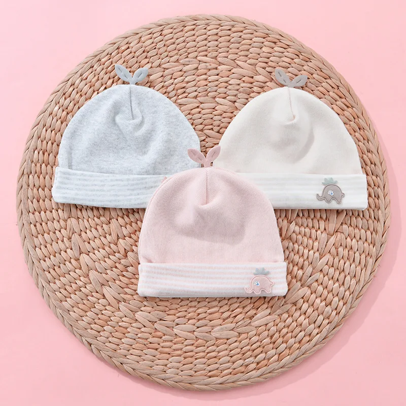 Gorro de algodón para bebé recién nacido delgado unisex primavera - imagen 3