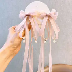 Lazo para el pelo de niñas con pasador de malla elegante